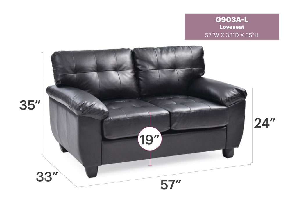 Glory Furniture Gallant Loveseat