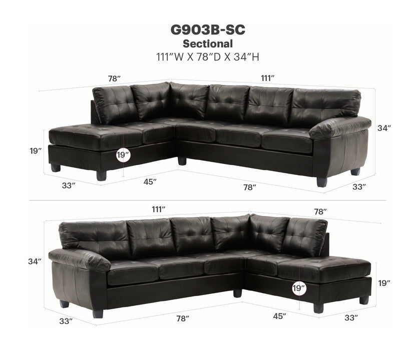 Glory Furniture Gallant Sectional