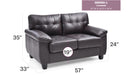 Glory Furniture Gallant G905A-L Loveseat , Cappuccino G905A-L