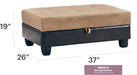 Glory Furniture Gallant G908-O Ottoman , MOCHA G908-O