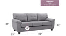 Glory Furniture Gallant G912A-S Sofa , GrayG912A-S