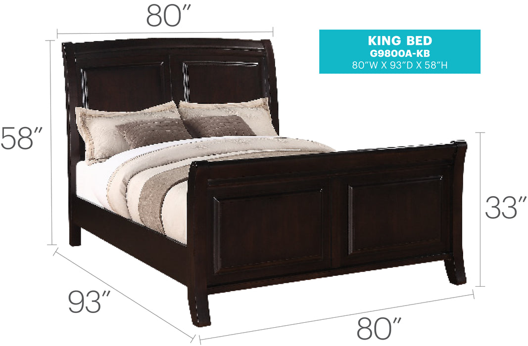 Ashford Bed Cappuccino By Glory Furniture 