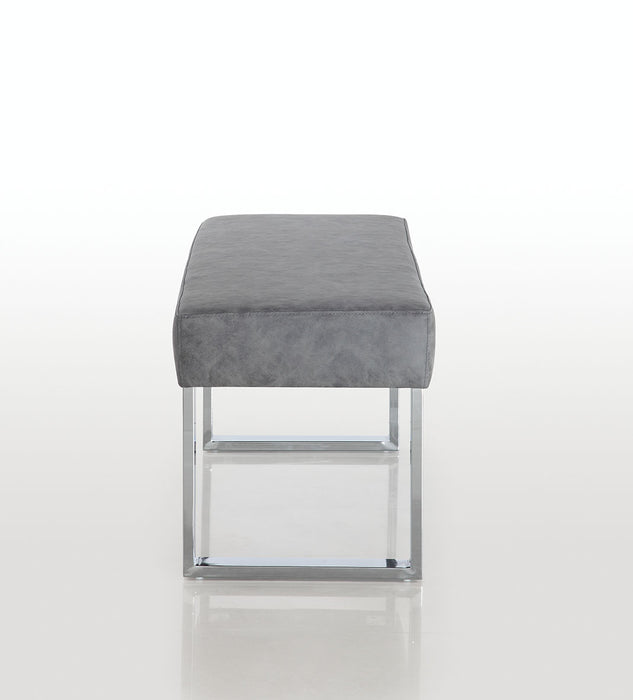 Modern Gray Upholstered Bench GENEVIEVE-BCH-GRY