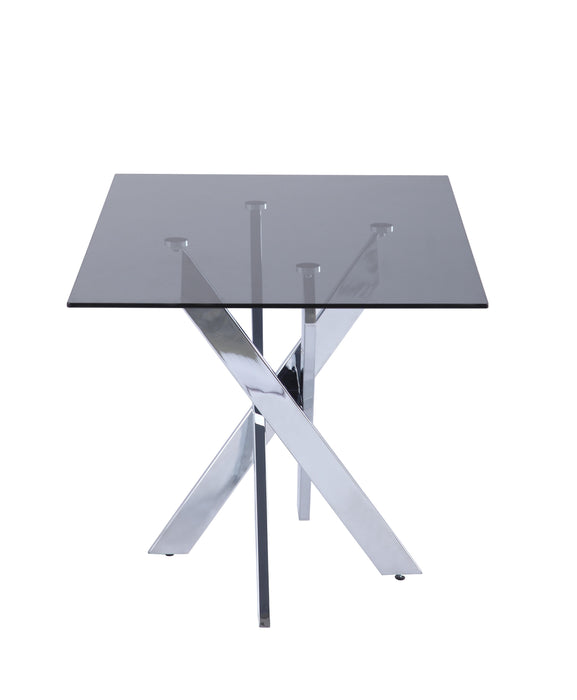 Modern Rectangular Glass Top Dining Table GENEVIEVE-DT