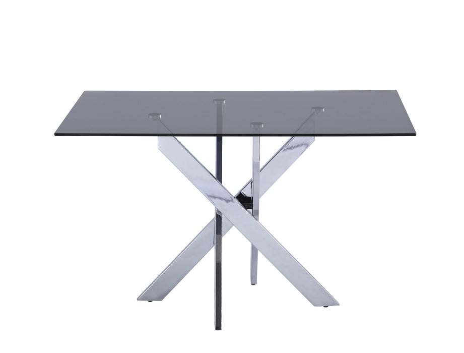 Modern Rectangular Glass Top Dining Table GENEVIEVE-DT