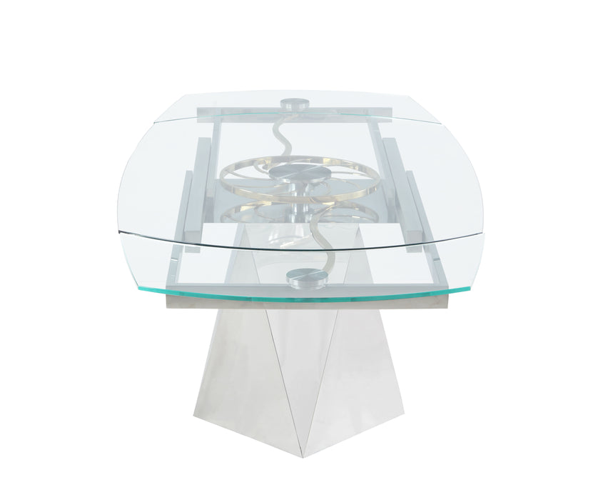 Contemporary Motion-Extendable Glass Dining Table GLORIA-DT