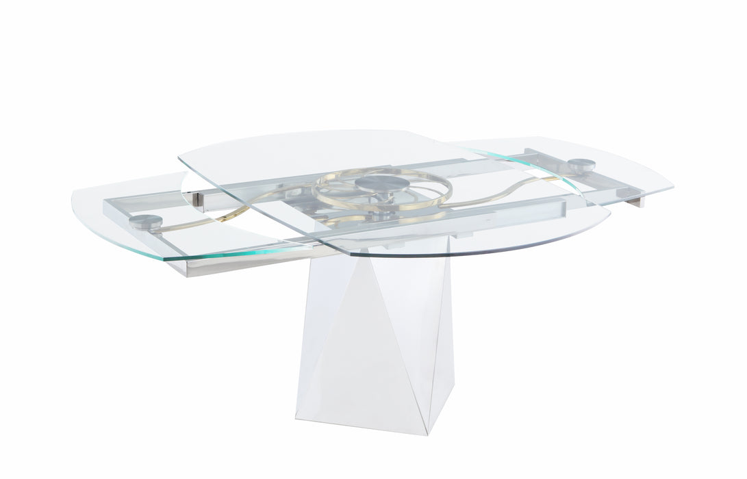 Contemporary Motion-Extendable Glass Dining Table GLORIA-DT