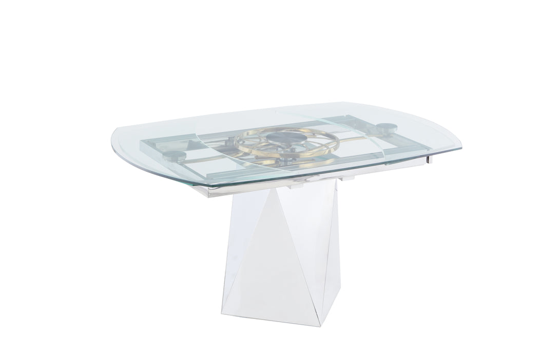 Contemporary Motion-Extendable Glass Dining Table GLORIA-DT