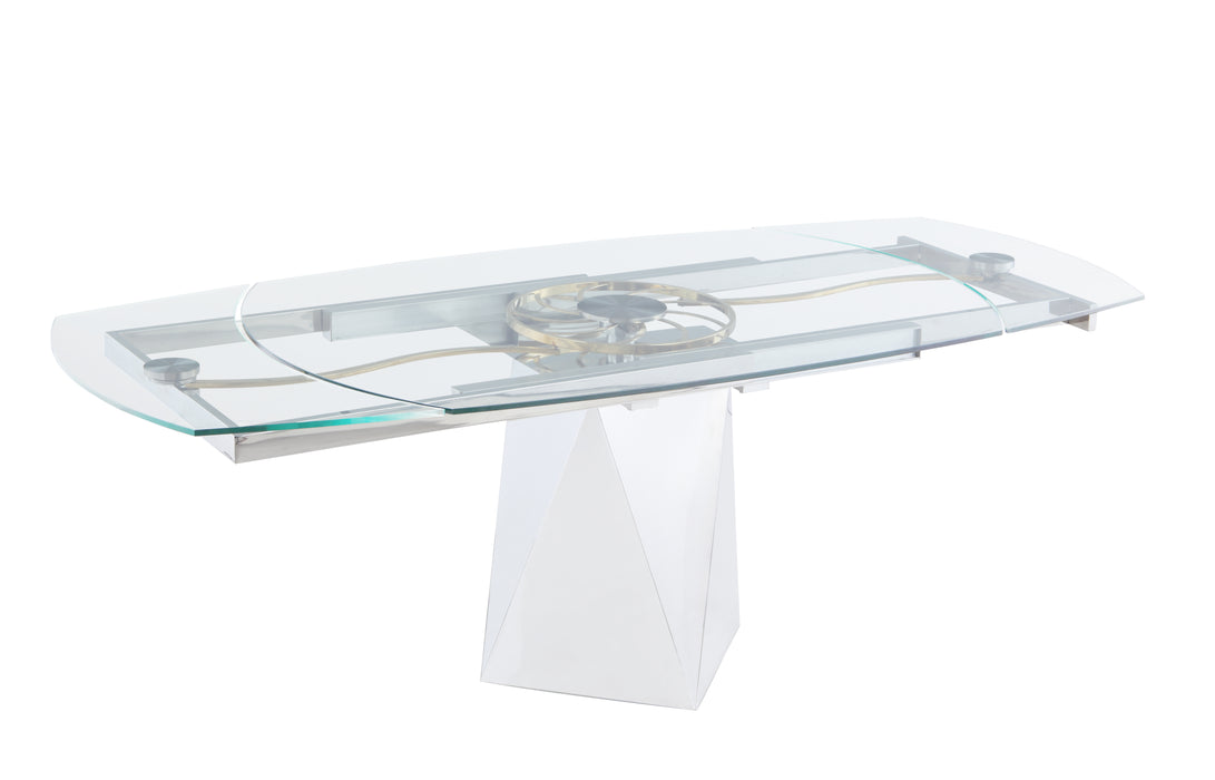 Contemporary Motion-Extendable Glass Dining Table GLORIA-DT
