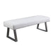 Contemporary Upholstered Bench w/ Highlight Stitching GWEN-BCH-WHT