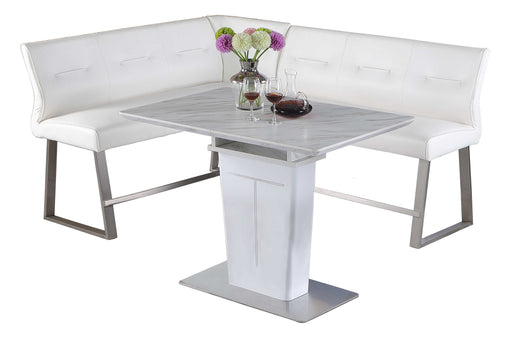 Contemporary Dining Counter Set w/ Extendable Table and Reversible Nook GWEN-CNT-2PC