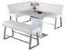 Contemporary Dining Counter Set w/ Extendable Table, Reversible Nook and Bench GWEN-CNT-3PC