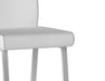 Contemporary Counter Height Stool w/ Highlight Stitching GWEN-CS-WHT