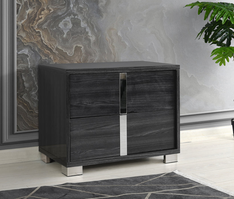 Giulia Night Stand Right Facing in Glossy Gray SR09-103R