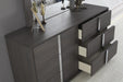 Giulia Night Stand Left Facing in Matte Gray SR09-203L