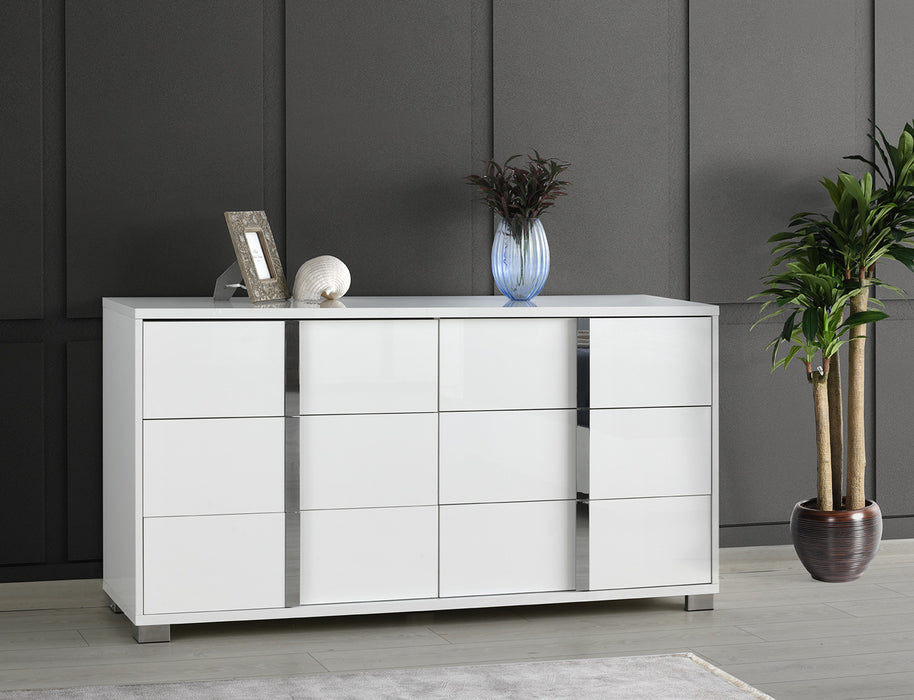 Giulia Night Stand Right Facing in White SR09-101R