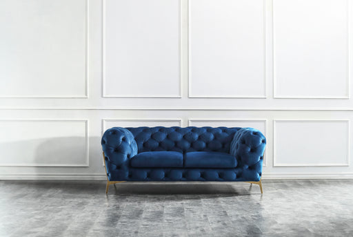 Glamour Love Seat in Blue 17182-L