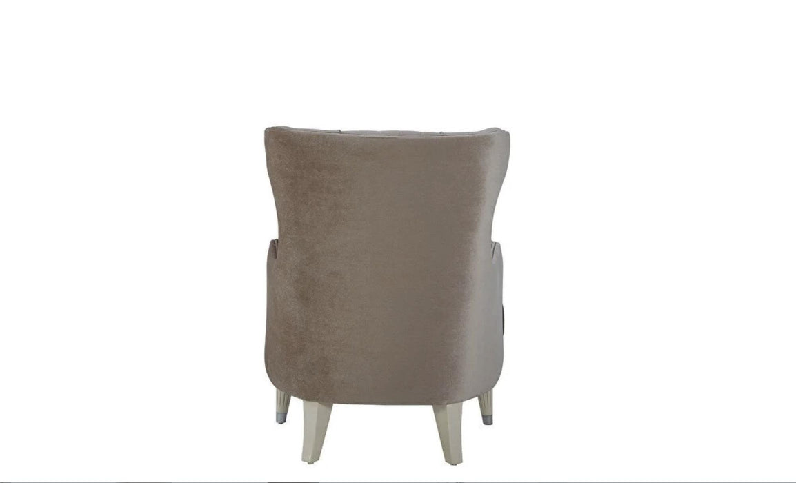 Gravita 3 Seat Sleeper - Deren Beige / Ivory Legs