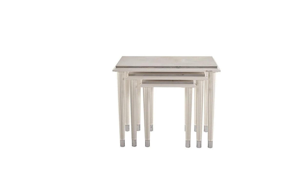 Gravita Nesting Table / Ivory Legs