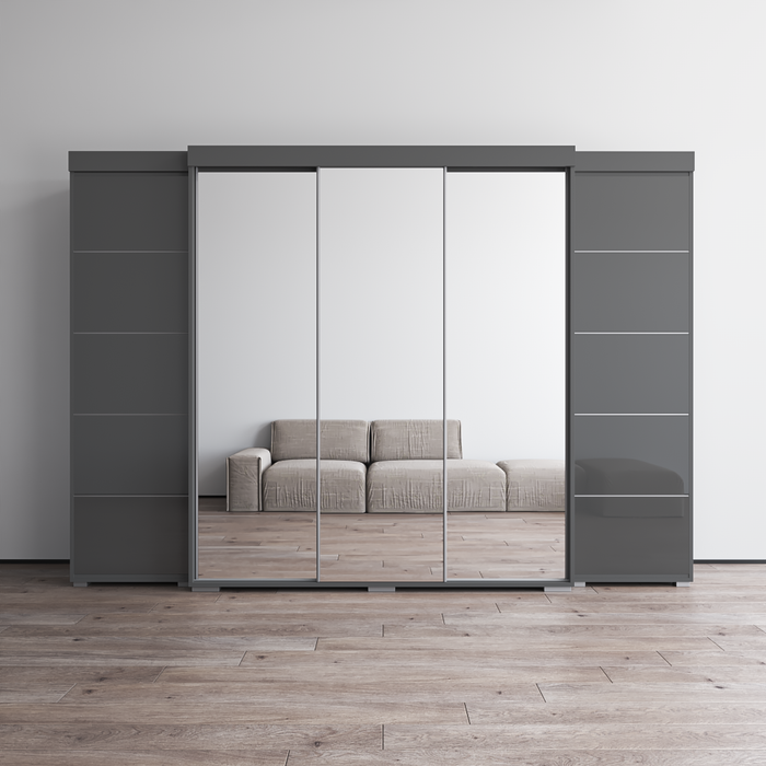 Aria 3D-EXEX Wardrobe with 3 Mirrors