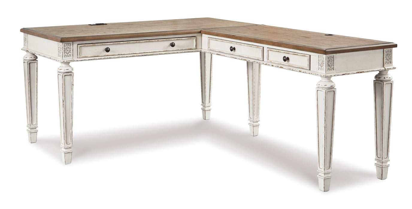 Realyn Home Office Desk and Bookcase