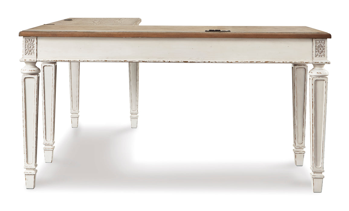 Realyn Home Office Desk and Bookcase