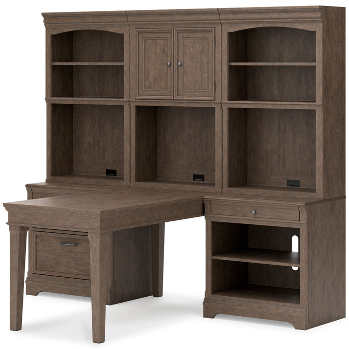 Janismore 6-Piece Bookcase Wall Unit with Desk