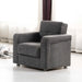 Ottomanson Harmony Collection Upholstered Convertible Armchair with Storage