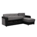 Ottomanson Harmony Collection Upholstered Convertible Chaise Lounge with Storage