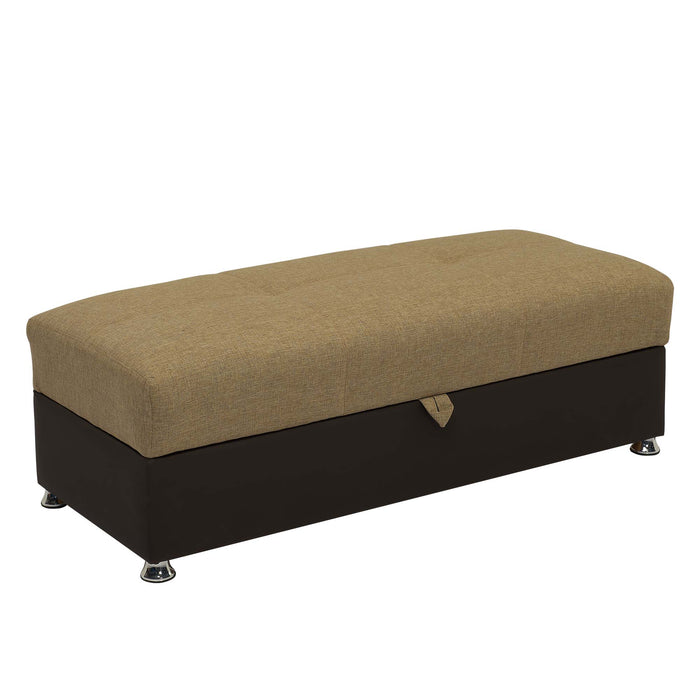 Ottomanson Harmony Collection Upholstered Convertible Ottoman with Storage