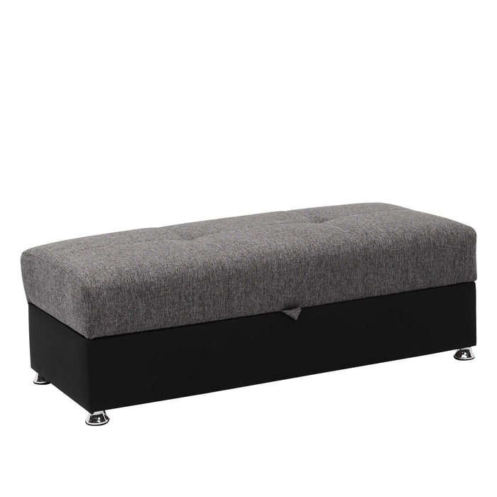 Ottomanson Harmony Collection Upholstered Convertible Ottoman with Storage