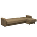 Ottomanson Harmony Collection Upholstered Convertible Chaise Lounge with Storage