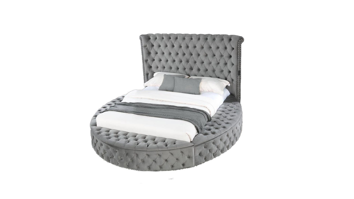 Hazel Bed – Hazel King Bed Gray by Galaxy Home Furnishings