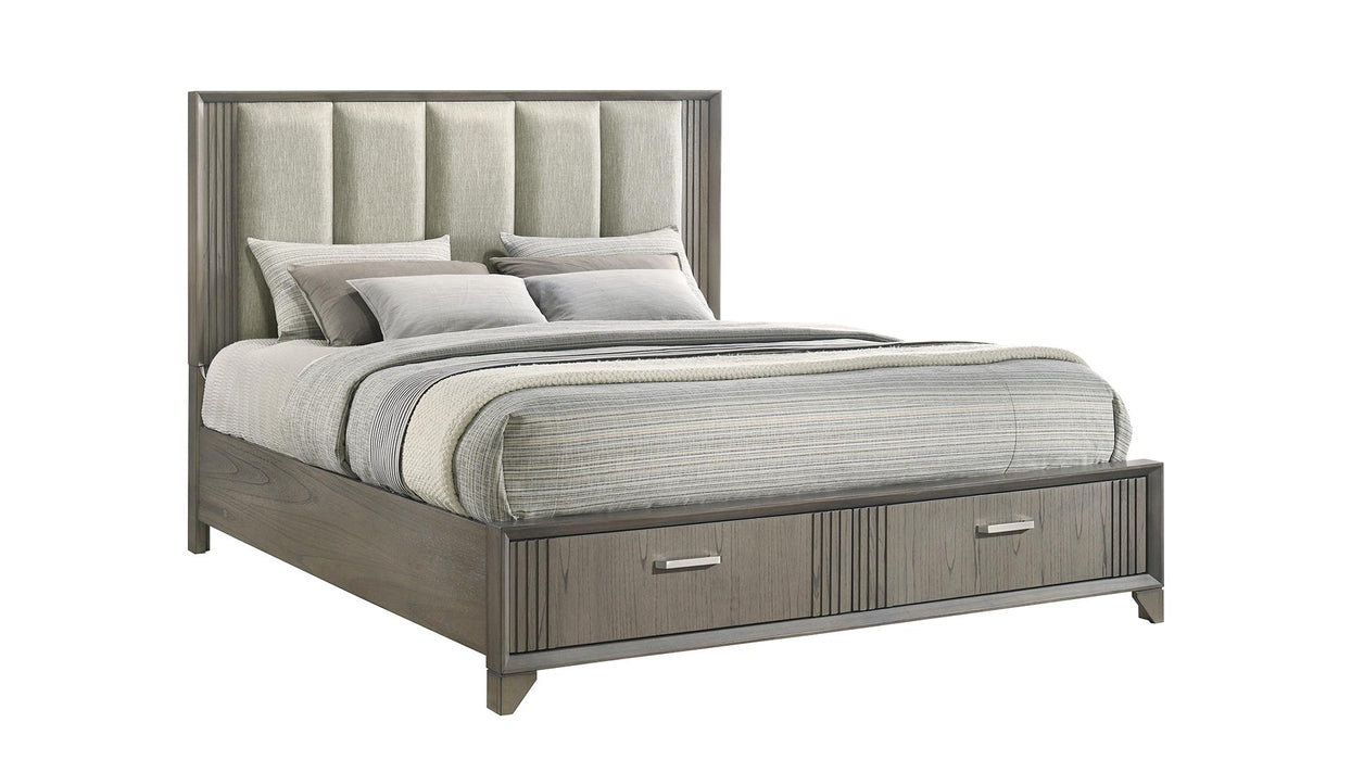 Hugo Bed – Hugo King Storage Bed Gray by Galaxy Home Furnishings