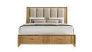Hugo Bed – Hugo King Storage Bed Natural by Galaxy Home Furnishings