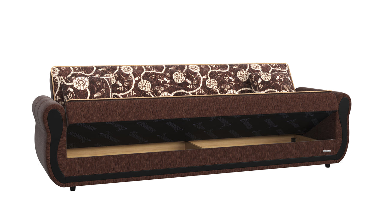 Ottomanson Havana Collection Upholstered Convertible Sofabed with Storage