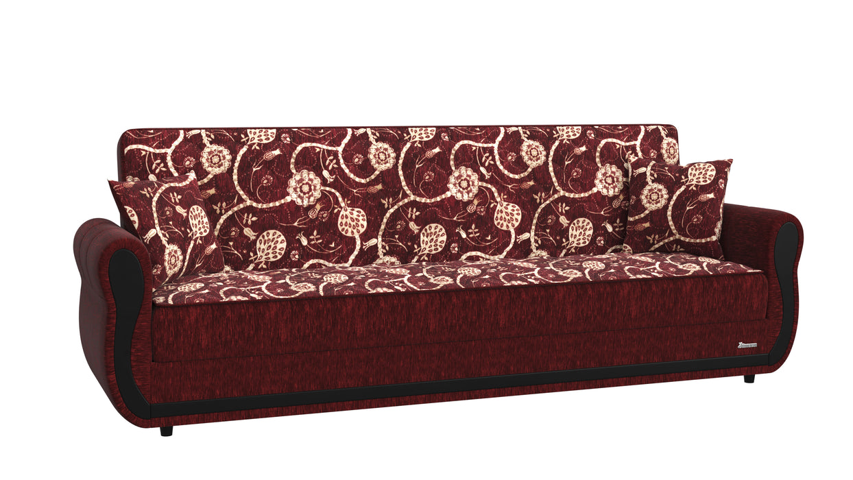 Ottomanson Havana Collection Upholstered Convertible Sofabed with Storage