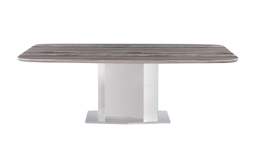 Contemporary Marble Dining Table w/Stainless Steel Base ISABEL-DT