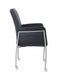 Contemporary Arm Chair w/ Casters IVORY-AC-BLK