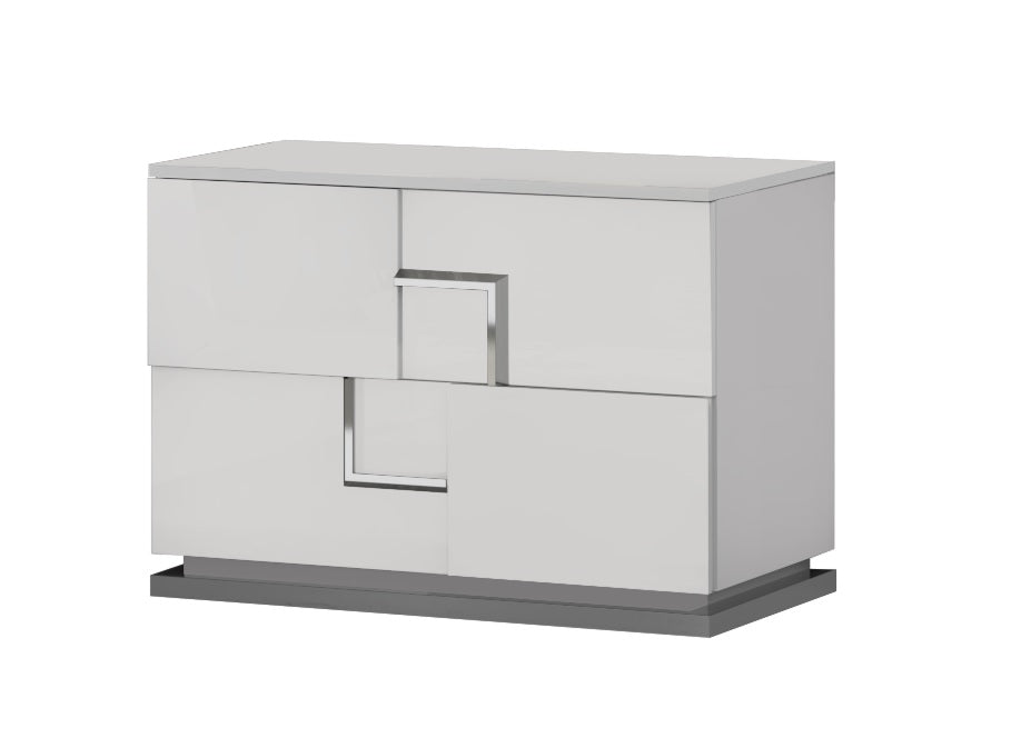 Infinity Premium Night Stand in Bianco Lucido 17441-NS