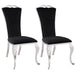 Modern Tall-Back Side Chair w/ Cabriole Legs - 2 per box JAMIE-SC-BLK