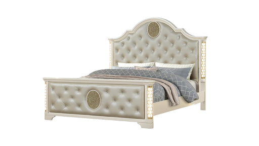 Jasmine Bed – Jasmine King Bed Beige by Galaxy Home Furnishings