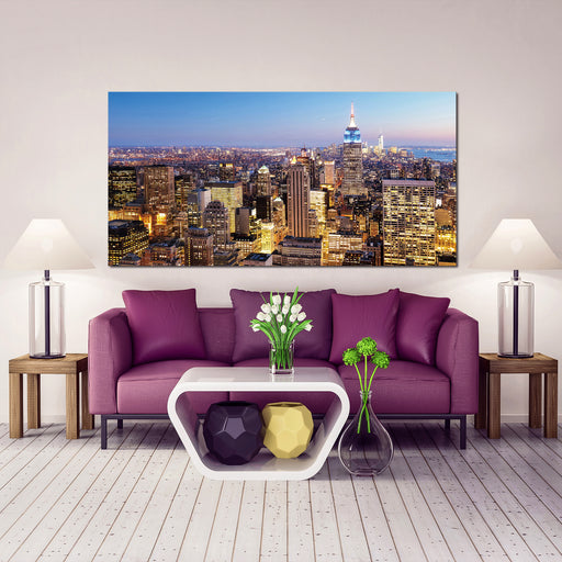 Oppidan Home Manhattan Skyline Acrylic Wall Art (32H x 48W)
