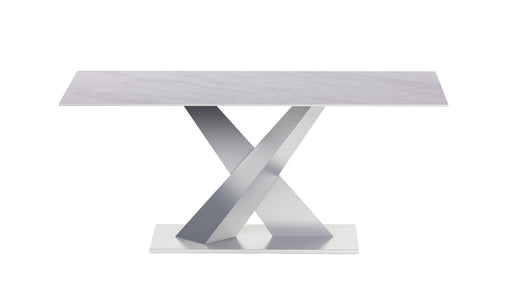 Contemporary Sintered Stone Top Table w/ Steel Base JENNIFER-DT