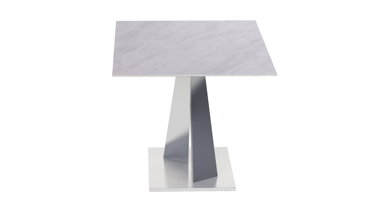 Contemporary Sintered Stone Top Table w/ Steel Base JENNIFER-DT