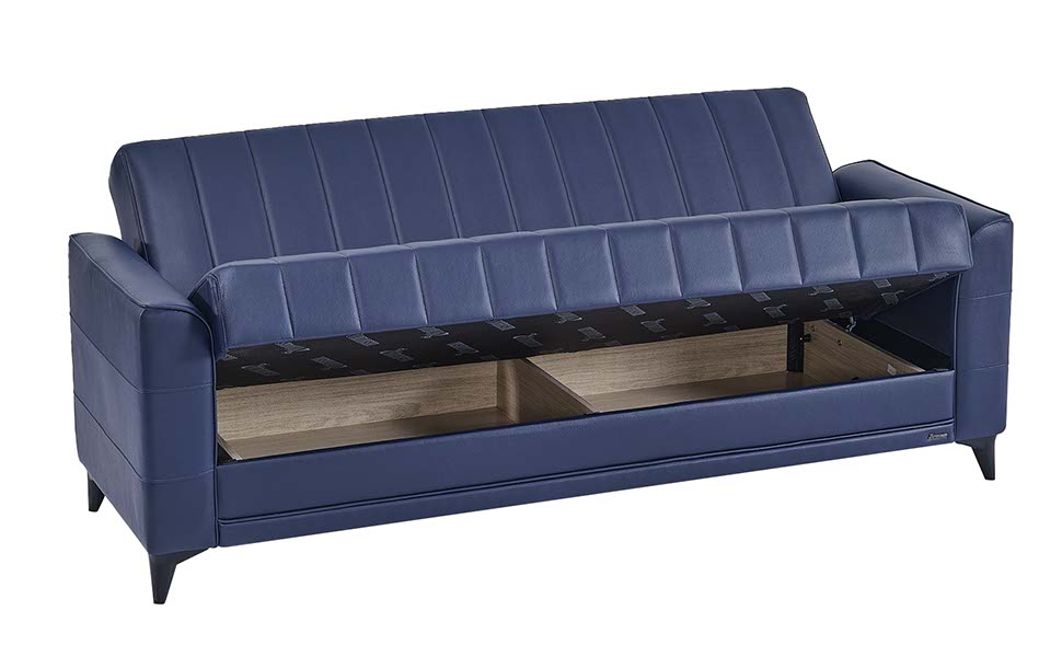 Ottomanson Jes Collection Upholstered Convertible Sofabed with Storage