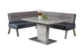 Dining Set w/ Extendable Dining Table & Reversible Nook w/ Storage JEZEBEL-2PC-NOOK