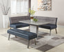 Dining Set w/ Extendable Table, Reversible Nook & Bench JEZEBEL-3PC