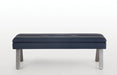 Tufted Bench w/ Underseat Storage & Steel Legs JEZEBEL-BCH-BLU
