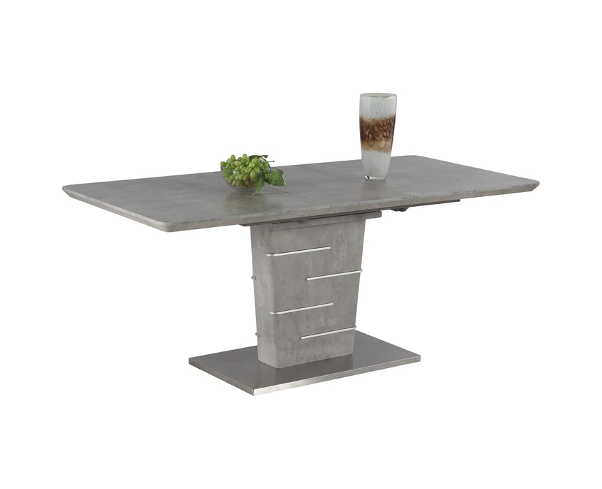 Concrete Veneer Top Dining Table w/ Butterfly Extension